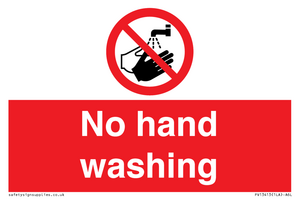No hand washing
